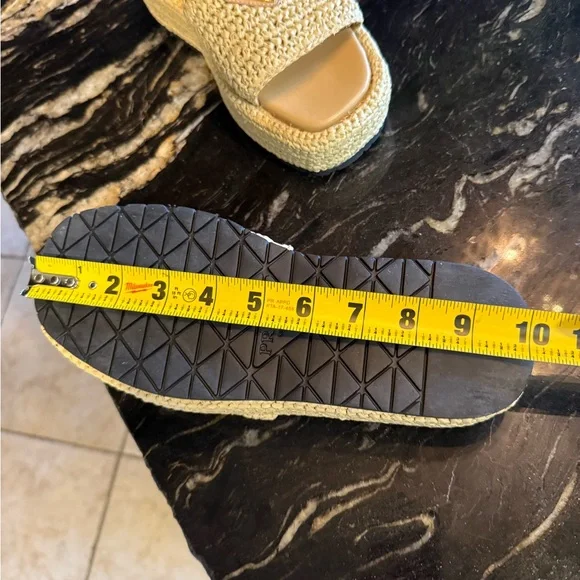 Genuine raffia crotchet PRADA summer Beige Woven Slides slippers - Picture 11 of 12